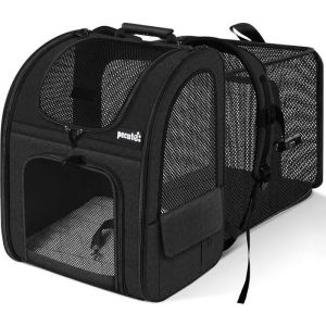 Sac Transport Chat Petit Chien Extensible, Sac A Dos Chat Respirant,Sac De Transport Pour Chat Avec Matelas En Peluche - Neuf