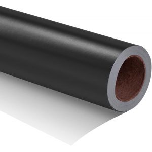 Papier D'emballage Métallique Noir-Papier Mat De Couleur Unie Parfait Pour Mariage,Anniversaire,Noël,Baby Shower-44 Cm X 10 M - Neuf