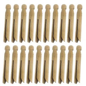 20 Pcs 11cm de long clips en bois suspendus Photos Peg M&eacute;mo naturel Message Porte-cartes postales pour bricolage peinture graffiti artisanat - Neuf
