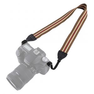 Sangle pour Appareil Photo | Coton & Cuir de Qualit&eacute;, Design Ray&eacute; &Eacute;l&eacute;gant, Confortable au Cou, Universelle DSLR & Mirrorless - Neuf