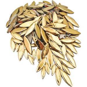 MEVRONISSHOP-Mosa&iuml;que en c&eacute;ramique en forme de p&eacute;tale de feuilles de saule, pi&egrave;ces de mosa&iuml;que irr&eacute;guli&egrave;res pour d&eacute;coration de la maison ou loisirs cr&eacute;atifs, fournitures de fabrication de mosa&iuml;que (d - Neuf