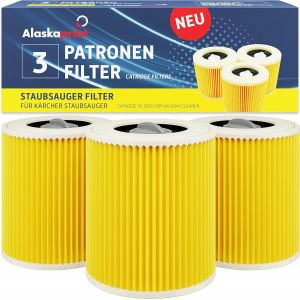 3X Compatible Cartouche Aspirateur Filtre Pour Kärcher Premium Wd2 Wd3 Mv3 Wd3P Kit D'Extension Remplace 6.414-552.0, 6.414-772.0, 6.414-547.0[SSE7113187] - Neuf
