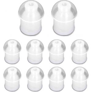 Kal-Bouchons D'oreilles De Remplacement 10 Pièces, Bouchons D'oreilles Pour Écouteurs À Tube D'air, Bouchons D'oreilles En Silicone De Remplacement Souple, Pour Casque - Neuf