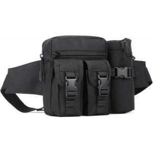 ERYI-Sac Banane Sacoche Ceinture Homme Femme Tactique Sacoche Militaire Avec Poche De Bouteille D'Eau Pour Travail Randonnée Camping Voyage Cyclisme Escalade Chasse Trekking Excursion - Neuf