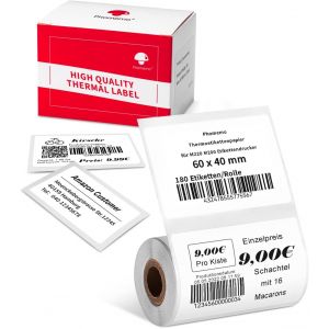 étiquettes thermiques en papier pour imprimante d'étiquettes M220 M250 M221 M421 Étiquettes autocollantes multifonctionnelles,d'adresse,étiquettes de prix,60x40 mm,180 étiquettes/rouleau - Neuf
