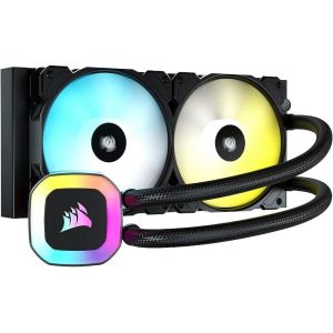 ChenQuanSarl-H100 Rgb Liquid Cpu Cooler - 240Mm Aio - Sp120 Rgb Elite Fan - Convient À Intel Lga 1200/115X/2066, Amd Am4 - Adaptateur Argb De Carte Mère Inclus - Noir - Neuf