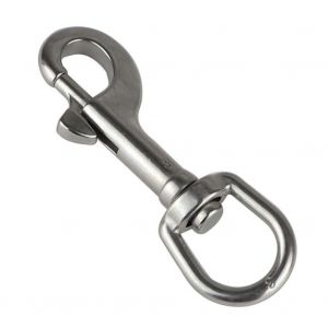 1pc 316 Acier Inoxydable Pivotant Oeil Boulon Ressort Mousqueton Marine Plongée D Anneau Mousquetons Avec Pivotant Pour La Plongée Sous-Marine Laisse Pour Animaux De Compagnie - Type 65mm - Neuf