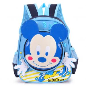 Sac A Dos Pour Enfants, Joli Cartable Imprime Dessin Anime, Ideal Pour Les Filles Et Les Garcons (Bleu Fonce) - Neuf