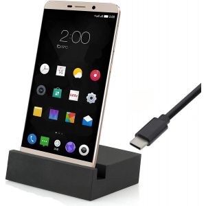 Station d'accueil USB 3.1 Type C adapt&eacute;e pour Samsung Galaxy A54 A34 A14 A73 A53 A33 A13 A04s A03 A52 A72 A12 A51 S20 FE S22 S23 S21 Plus Ultra 5G | Chargeur d'accueil de Station de Charge Dock Noir - Neuf