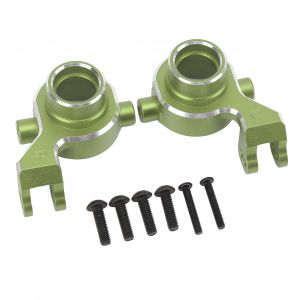 Lot de 2 coupelles de direction RC en alliage d'aluminium, faciles a demonter et resistantes a l'usure, pour Traxxas MAXX 2.0 1/10, vert - Neuf