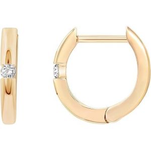 Boucles D'oreilles Créoles Ultra-Épaisses En Argent Sterling 925 Plaqué Or 14 Carats | Mini Créoles Pour Femme | Petites Créoles Plaquées Or - Neuf