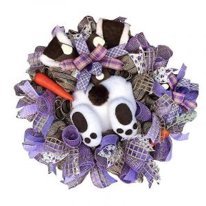 Pendentif Couronne De P&acirc;ques Belle Apparence Largement Utilis&eacute;e Polyester Exquis Lapin Guirlande Pendentif Pour Porte - Neuf