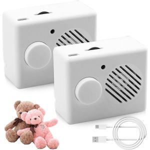2pcs Enregistreur Vocal pour Peluche 360 Secondes,Mini Enregistreur Vocale Programmable avec Message Personnalisé pour Jouets en Peluche,Cadeau DIY,Boîte Sonore Enregistrable Cadeau de Festival[V472] - Neuf
