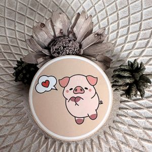 sticker personnalisé - couleur - cochon - fait main - Neuf