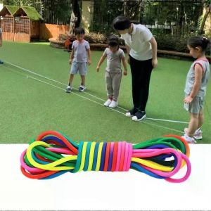 Corde &agrave; sauter utile jeu d'&eacute;lastique r&eacute;utilisable jeu d'&eacute;lastique color&eacute; jeu d'enfant jouet d'ext&eacute;rieur pour enfants - Neuf