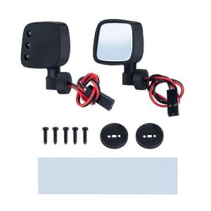 R&eacute;troviseur de lentille de voiture RC avec lumi&egrave;res LED pour 1/10 axial SCX10 II III RC Crawler Car simul&eacute; de - Neuf