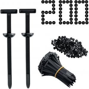 VornixorSarlshop-200 Pi&egrave;ces Serre C&acirc;bles Nylon Attaches Autobloquantes Universelles - Colliers Serrage Plastique - Serflex Auto Maison - Fixation Rapide C&acirc;ble &Eacute;lectrique - Neuf