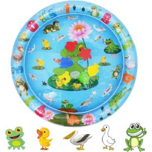 Tapis De Jeu Pour Chat,Tapis De Jeu Sensoriel À L'eau Sensoriel Jouet Interactif,L'été Tapis D'eau Gonflable Épaissi Pour Chats Et Chiens (Grenouille) - Neuf