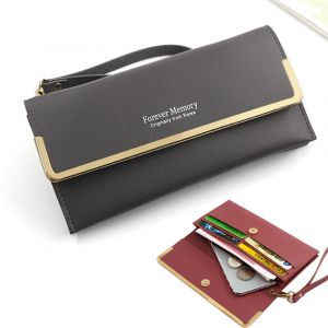 Gris le Portefeuille des Femmes des Femmes, porte-Monnaie, Bouclée en Cuir porte-Monnaie porte-monnaie en Cuir en Cuir Titulaire de la Carte en Cuir porte-Monnaie, Sac à main, Sac de Téléphone - Neuf