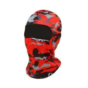 Un Masque De Cyclisme D'extérieur Camouflage Rouge Vif, Un Couvre-Chef, Un Bandeau De Sport Coupe-Vent Pour Vélo, Une Pêche En Réservoir, Une Casquette De Protection Solaire - Neuf