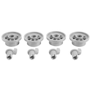 Paquet de 4 pièces de rechange pour lave-vaisselle 165314 Roue de panier inférieur pour lave-vaisselle - Remplace 420198 AP2 - Neuf