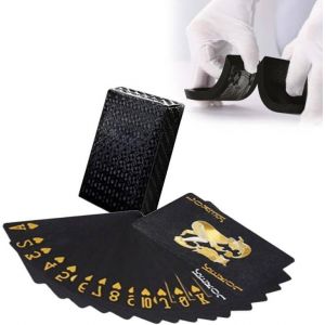Ensembles De Poker En Plastique Etanche,Poker Jeu Deck Deck,Cartes Etanches Enfants,Jeux De Cartes Poker,Playing Cards,Noir Jeux De Cartes &Agrave; Jouer Carte Magie Pour La F&ecirc;te Et Le Jeu,Pique-Niques - Neuf