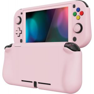 Case for Switch Lite Cover Joycon,Protective Accessory for Nintendo Switch Lite with Joystick Cap & Tempered Glass Screen Protector & ZealProtect Buttons-Cherry Pink - Neuf