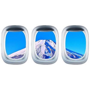 3pcs / Set Avion Fen&ecirc;tre Autocollant Autocollant Fen&ecirc;tre Vue Paysage D&eacute;cor Mural Avion Autocollants Muraux - Neuf