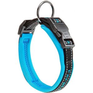 Eryi-Collier Chien Sport Dog, Collier Pour Chien De Taille Petite, Rembourrage Doux, Coutures Réfléchissantes, Étiquette Pour Le Nom De L'animal, Reglable, Taille: 1,5 Cm (25-35 Cm), Bleu - Neuf