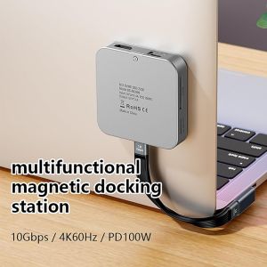 Boîtier SSD Magnetic M.2 2230 NVMe pour 15/16 Pro Max ProRes, Adaptateur USB C 3.2 Gen 2 à 10Gbps vers NVMe, Lecteur Externe en Aluminium supporte PCIe M.2 SSD M-Key/M+B Key(up to 2TB) - Neuf