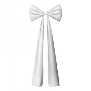 Polyester Douce Bowknot Ornement De D&eacute;coration D'arbre De No&euml;l Pour Les Manteaux De Porte Couronne D'habillage De Mariage De Vacances De D&eacute;coration Blanc - Neuf