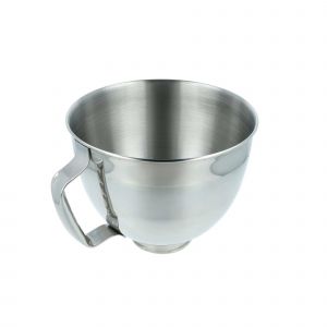 vhbw Bol m&eacute;langeur compatible avec KitchenAid 4,7 L, 4,3 L robot de cuisine avec t&ecirc;te inclinable - 5 L en inox avec poign&eacute;e - Neuf