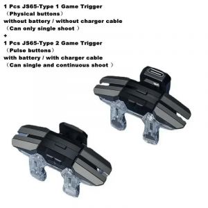Déclencheur De Jeu Pour Téléphone Portable Js65, Pour Pubg, Prise De Vue, Joystick, 6 Doigts, Manger Du Poulet, Artefact Auxiliaire, Bouton Clé L1r1-With Game Finger Cot-Js65-Type 2 - Neuf