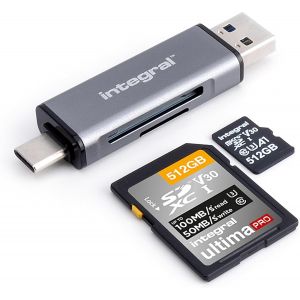 Eryi-Adaptateur Lecteur De Cartes Mémoire Microsd & Sd - Double Connecteur Usb 3.0 & Usb-C - Compatible Avec Iphone 15/16 Plus/Pro/Pro Max, Macbook Pro/Air, Pc, Ordinateur Portable, Smartphone - Neuf