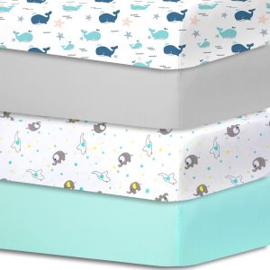 Lgl De Draps Pour Lit B&eacute;b&eacute; 4 Pi&egrave;ces 60x120 Cm 100% Microfibre Respirante Certifi&eacute; Oeko-Tex Prot&egrave;ge Matelas Amovible Et Lavable Motifs Mignons Pour Berceau Et Matelas B&eacute;b&eacute;(Parc Des Animaux) - Neuf
