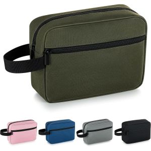 TIANYI-Elviros Travel Trousse de Toilette pour Homme et Femme, Trousse de Maquillage l&eacute;g&egrave;re &agrave; Suspendre avec Compartiment de Rasage, Organisateur de cosm&eacute;tiques, Petit Sac de Voyage, Vert Kaki - Neuf