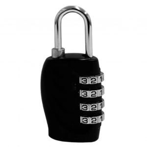 Cadenas a combinaison noir a 4 chiffres, en alliage, robuste et securise, pour la maison et l'usine - Neuf