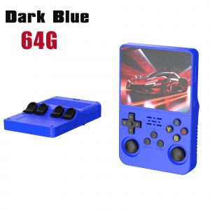 R36s Open Source Rétro Console De Jeu Portable 3.5 ''ips Lecteur De Jeu De Poche Portable Max-Dark Bleu 64g - Neuf