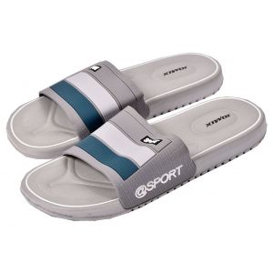 Claquette Homme Antid&eacute;rapante - Sandale De Piscine - Su3528 Gris - Neuf