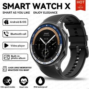 Huawei-Montre Intelligente &Eacute;tanche Ios Watch X Pour Homme, Montre D'Affaires Haut De Gamme, Grand Album De M&eacute;moire 32 Go, Bracelet De Sport Et De Fitness, Nouveau, 2024.Black Silicone Belt. - Neuf