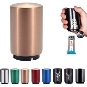 1 Pcs Ouvre-Bouteille Magnétique Automatique En Acier Inoxydable(Rose Or) - Décapsuleur À Poussoir Pour Bouteille De Vin, Bière, Soda - Accessoire De Cuisine - Neuf