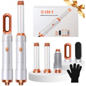 Air Styler 5 In 1 Magic Styler Hair Styler Avec 1000w Seche Cheveux, Brosse Soufflante, Brushing Brosse Soufflante, Auto Boucleur A Air, Pour S&eacute;cher, Boucler, Lisser - Neuf