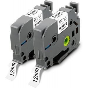 TIANYI-2x Compatible pour Brother P-Touch Rubans, TZc-231 TZ-231 TZe-231 TZe231 TZe 12mm 0.47 Tze Ruban pour P-Touch PT-H100R PT-H105 PT-H100LB PT-H110 H107B D400 D210 E100 D600VP H105 Étiqueteuse - Neuf