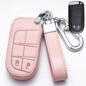 &Eacute;tui de cl&eacute; de Voiture en Cuir synth&eacute;tique-Convient pour Jeep Renegade Grand Cherokee Chrysler 300C Renegade Fiat 500X Freemont 2018-Rose - Neuf