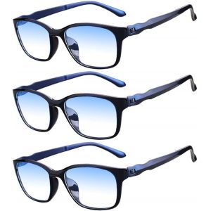 Lunettes De Lecture Ultra Légères En Tr90 Pour Hommes Femmes, Finition Mate, Lot De 3 Lunettes Anti Lumière Bleue - Neuf