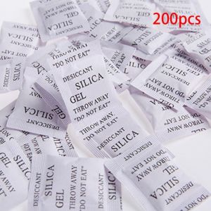 Checarzhn--No1-Lot De 200 Sachets De Gel De Silice Déshydratant Absorbeur D'humidité Et Dodeurs À Util R Pour La Nourriture, Les Armoires, Les Placards - Neuf