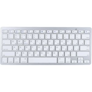 LETNERNY-Clavier Russe/Arabe, Clavier Bilingue Russe/Arabe Et Anglais Connexion Bluetooth Clavier Sans Fil Bilingue, Lettres Noires Sur Touches Blanches (Russe) - Neuf