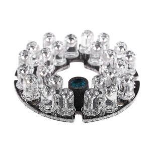 Caméra De Vidéosurveillance 10mil 90 Degrés Rouge 5mm 24 Led Ampoule Ir Infrarouge Lampe Board - Neuf