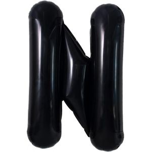 Grand Ballon Noir N - Lettre De 40 Pouces En Feuille D'Aluminium - H&eacute;lium Film Polyester Pour F&ecirc;te D'Anniversaire Et Saint-Valentin - Articles D&eacute;coratifs - Neuf