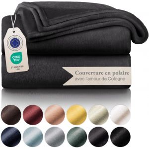 Ytfhg-Couverture Polaire 130 X 150 Cm - Plaid Polaire - Plaid Canapé Certifié Oeko-Tex® - Couverture Canape - Couverture Lit - Plaid Doux - Haute Qualité - Plaid Chaud Hiver - Couleur Anthracite - Neuf